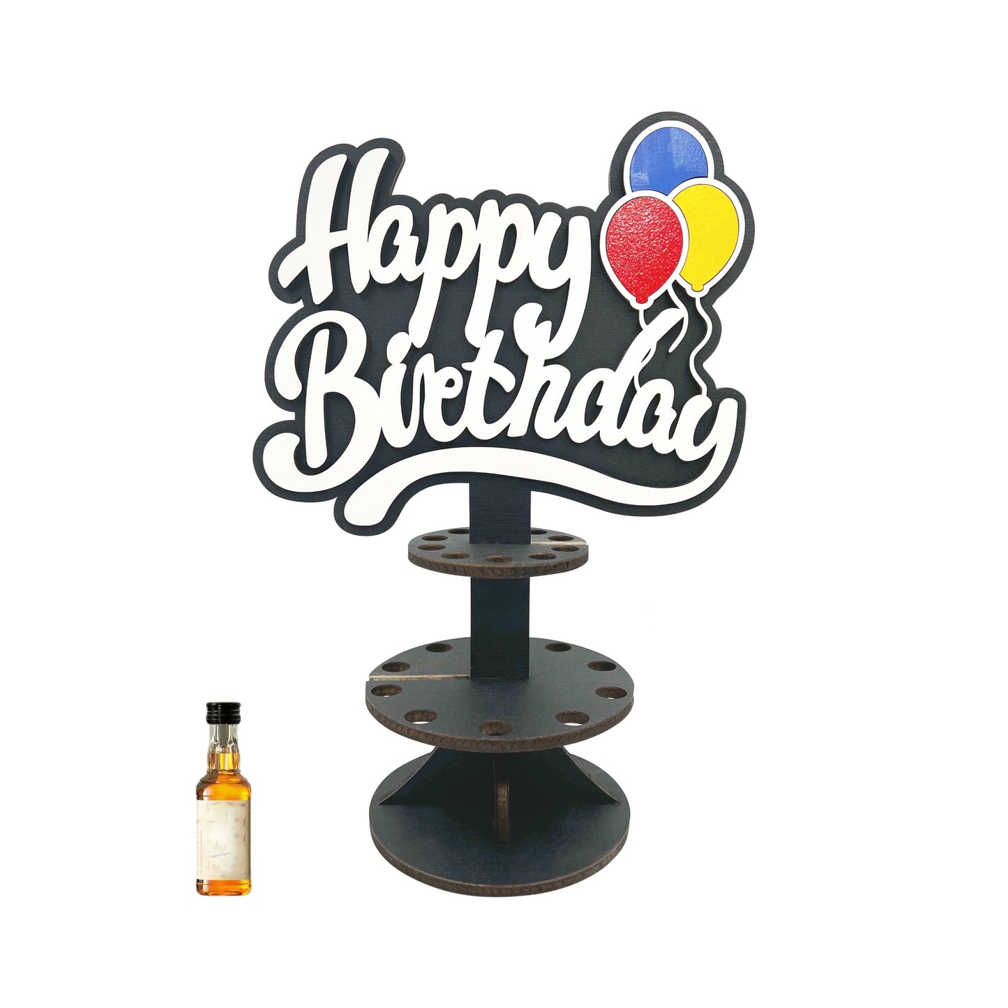 Lumber Reveal USA Mini Liquor Bottle Cake Display Shelf for 21st Birthday or Other Ages