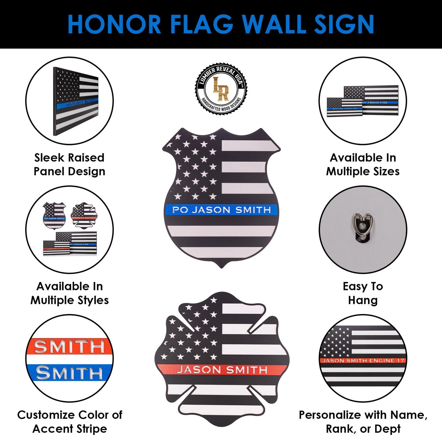 Personalized Wooden American Flag | Maltese Cross Flag | Firefighter Flag | EMT Retirement Gift