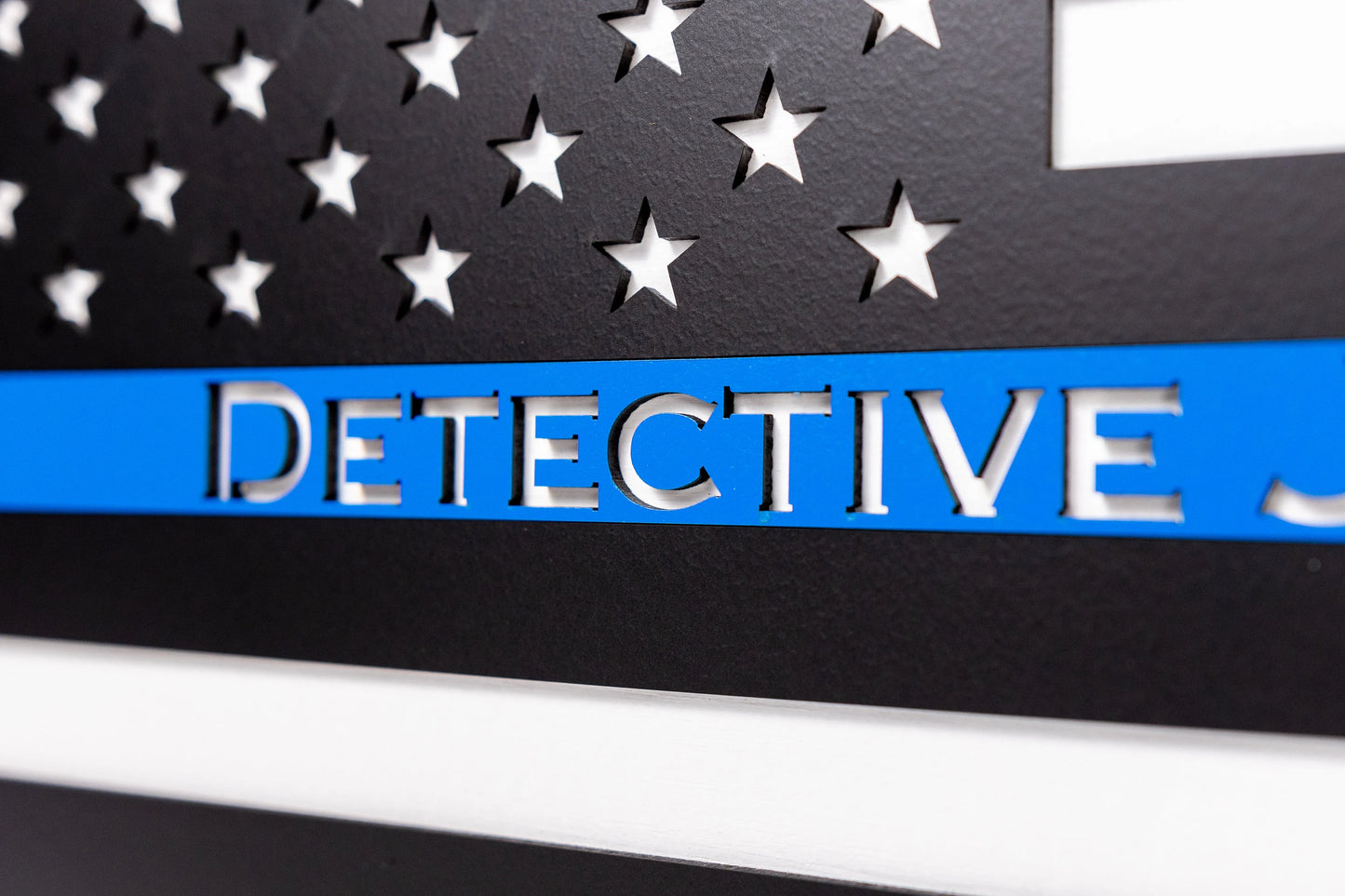 Personalized Wooden Thin Blue Line Flag | Back the Blue Flag | Police Memorial Flag | Police Retirement Gift | Police Apprectation Gift