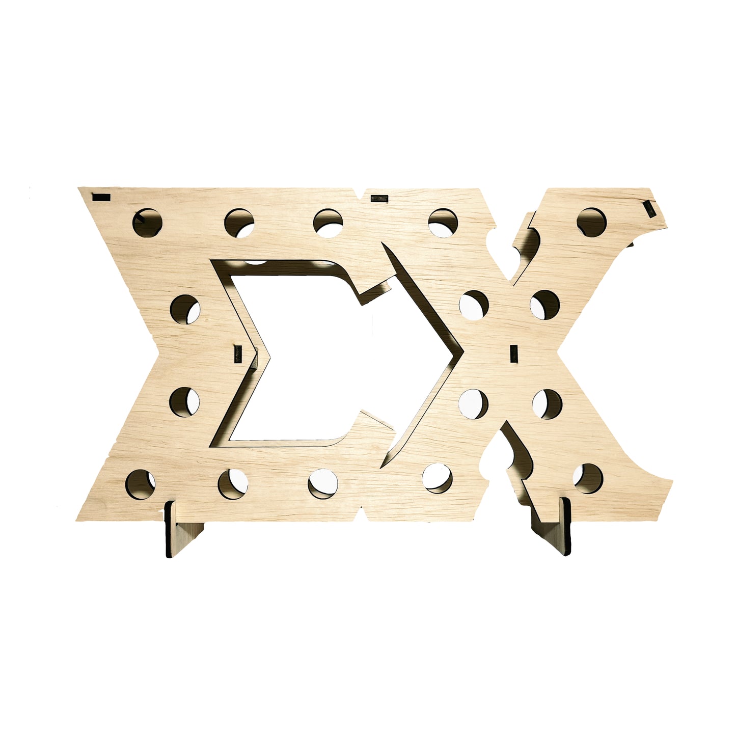 Custom Mini Bottle Holder Display - Greek Alphabet - Up To 4 Digits