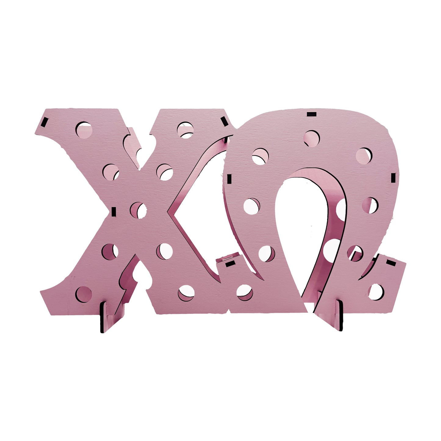 Custom Mini Bottle Holder Display - Greek Alphabet - Up To 4 Digits