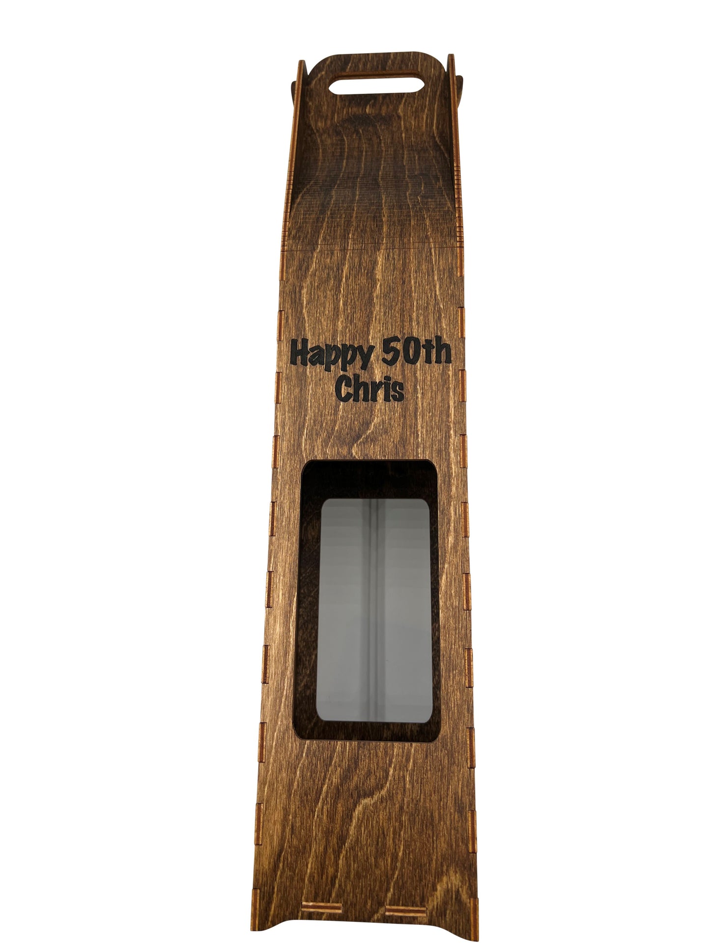 Custom Wooden Wine Bottle Holder Party & Celebration Lumber Reveal USA