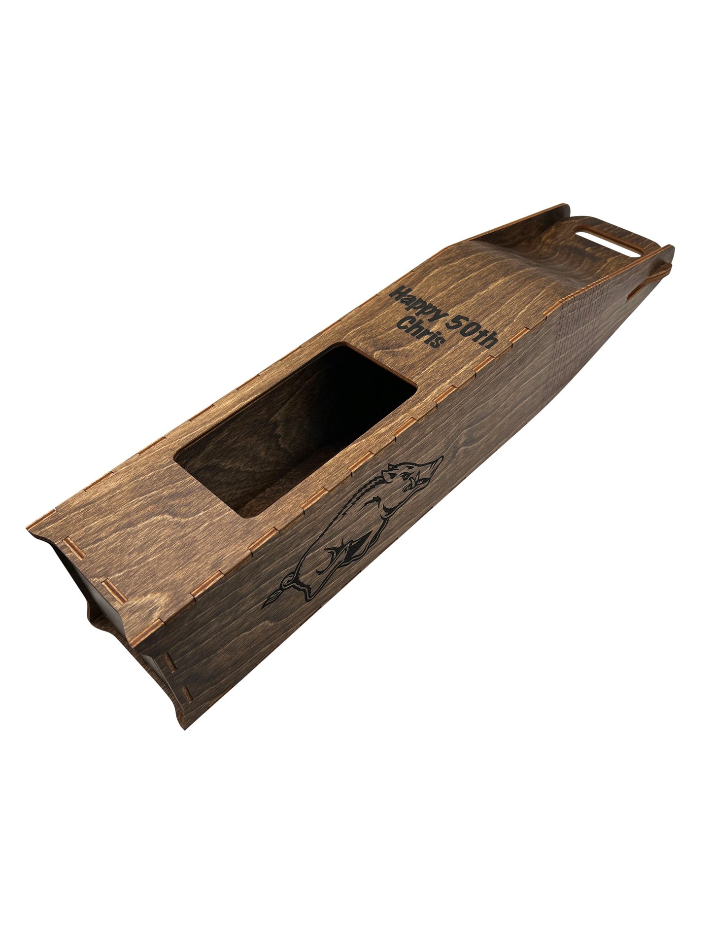 Custom Wooden Wine Bottle Holder Party & Celebration Lumber Reveal USA