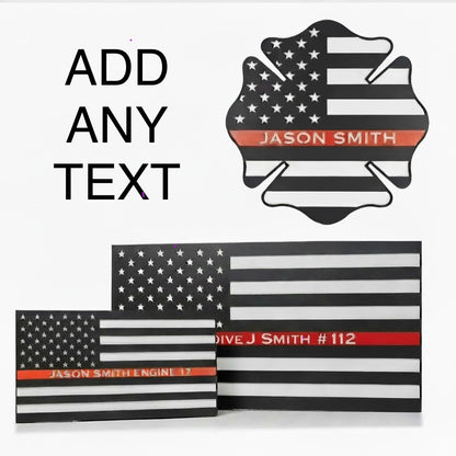 Personalized Wooden American Flag | Maltese Cross Flag | Firefighter Flag | EMT Retirement Gift