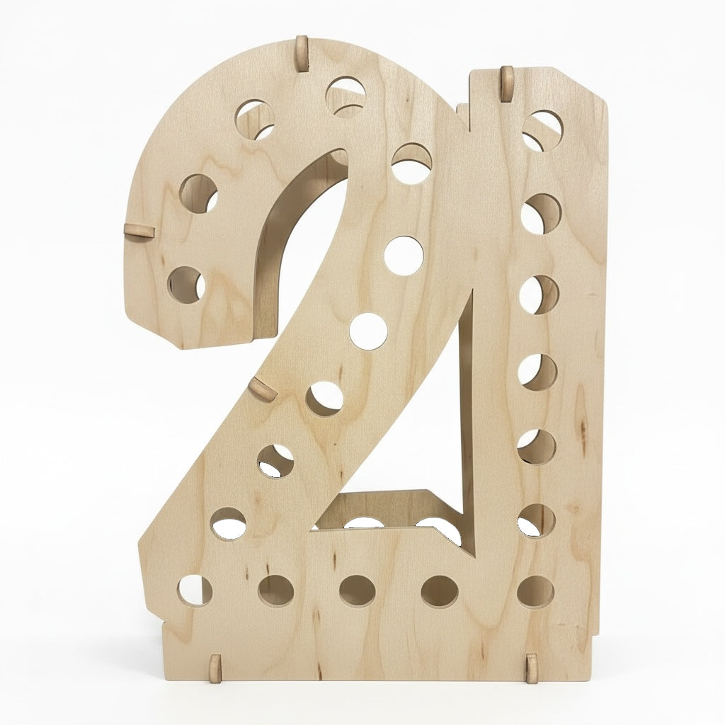 Personalized 21st Birthday Shot Bottle Holder | Holds 21 Mini Liquor Bottles