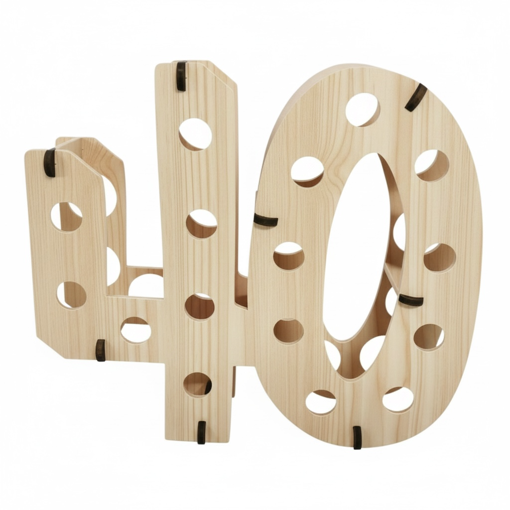40 Mini Liquor Bottle Holder | Holds 16 Shot Bottles | 40 AF | Personalized 40th Birthday Gift