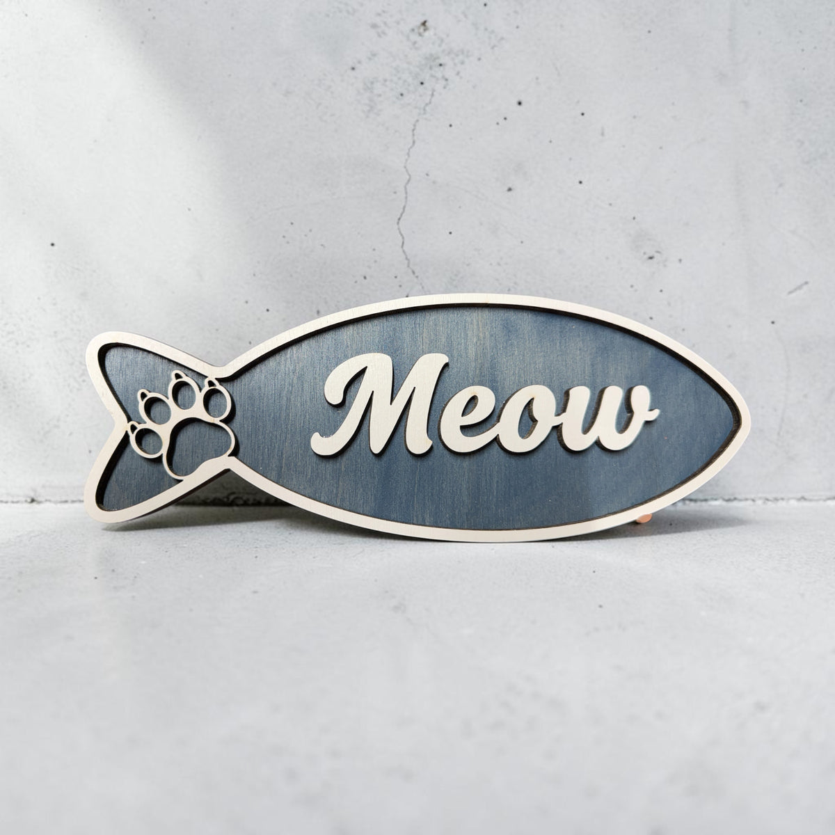 Personalized Cat Name Sign: Laser Cut Gift for Cat Lovers
