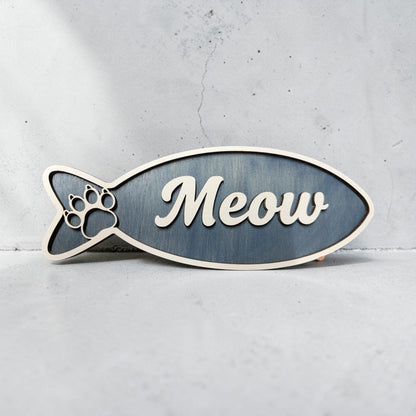 Personalized Cat Name Sign: Laser Cut Gift for Cat Lovers