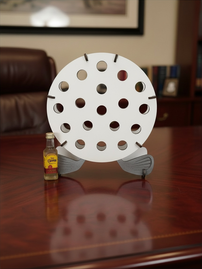 18 Hole Golf Themed Mini-Liquor Bottle Holder | Liquor-Themed Golfing Gifts | Golf Shooter Display