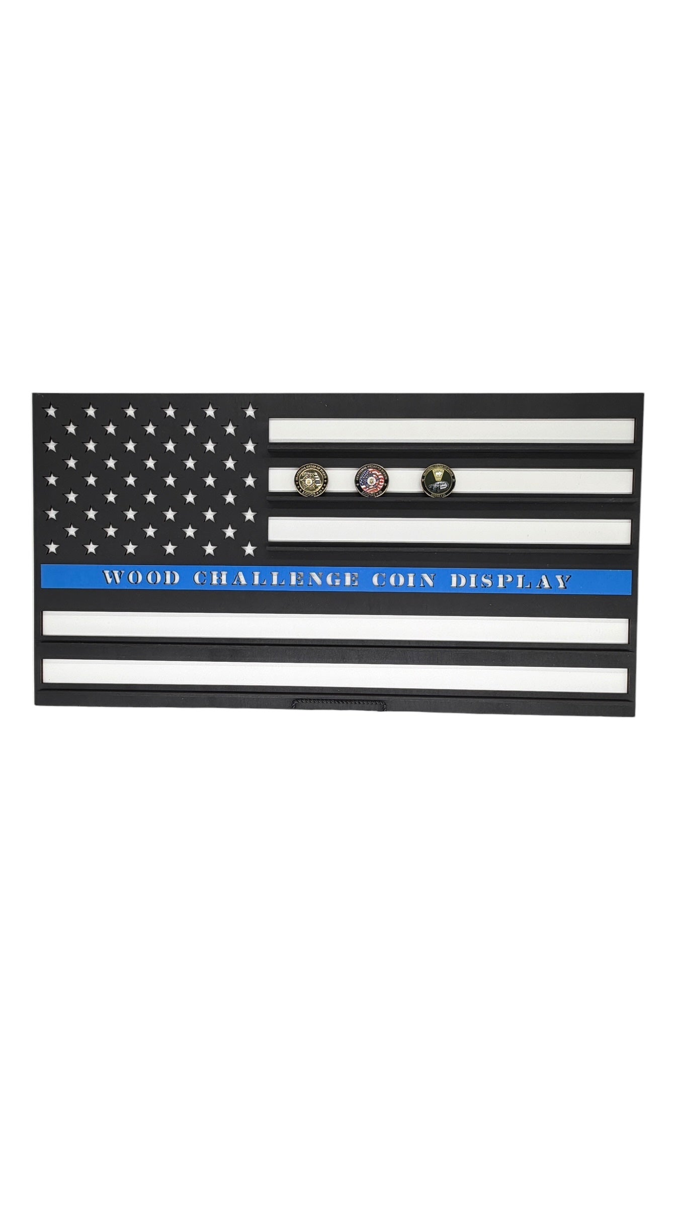 American Flag Challenge Coin Display | Wood Challenge Coin Holder