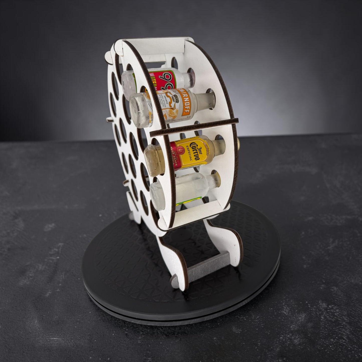 18 Hole Golf Themed Mini-Liquor Bottle Holder | Liquor-Themed Golfing Gifts | Golf Shooter Display