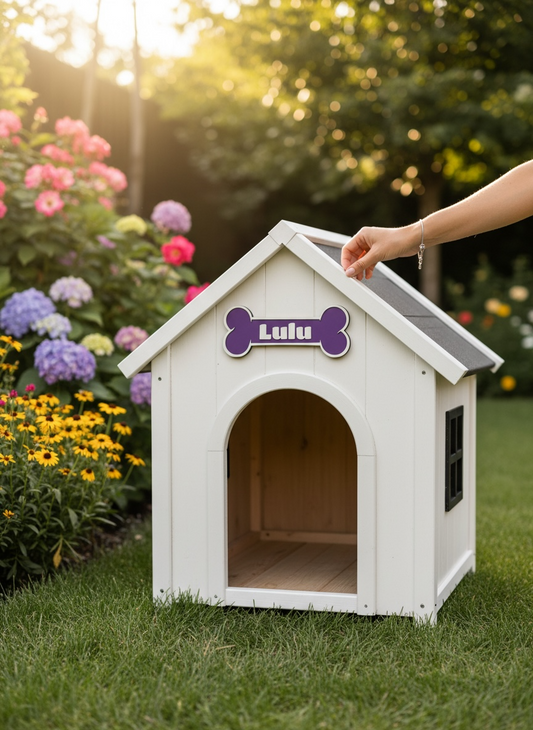 Personalized Dog Bone Name Sign: Laser Cut Bone, Personalized Pet Crate Decor