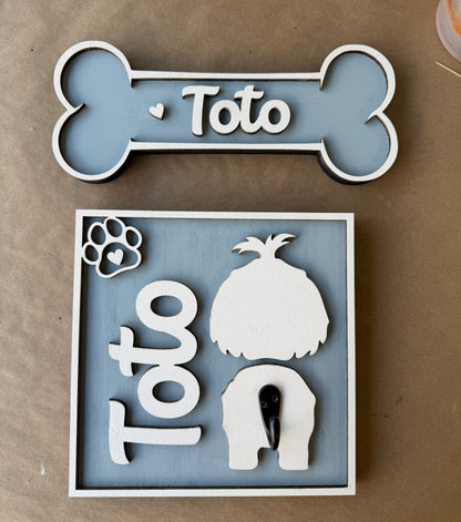 Personalized Dog Bone Name Sign: Laser Cut Bone, Personalized Pet Crate Decor