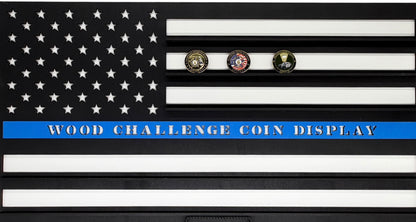 American Flag Challenge Coin Display | Wood Challenge Coin Holder