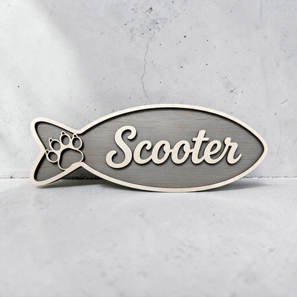 Personalized Cat Name Sign: Laser Cut Gift for Cat Lovers