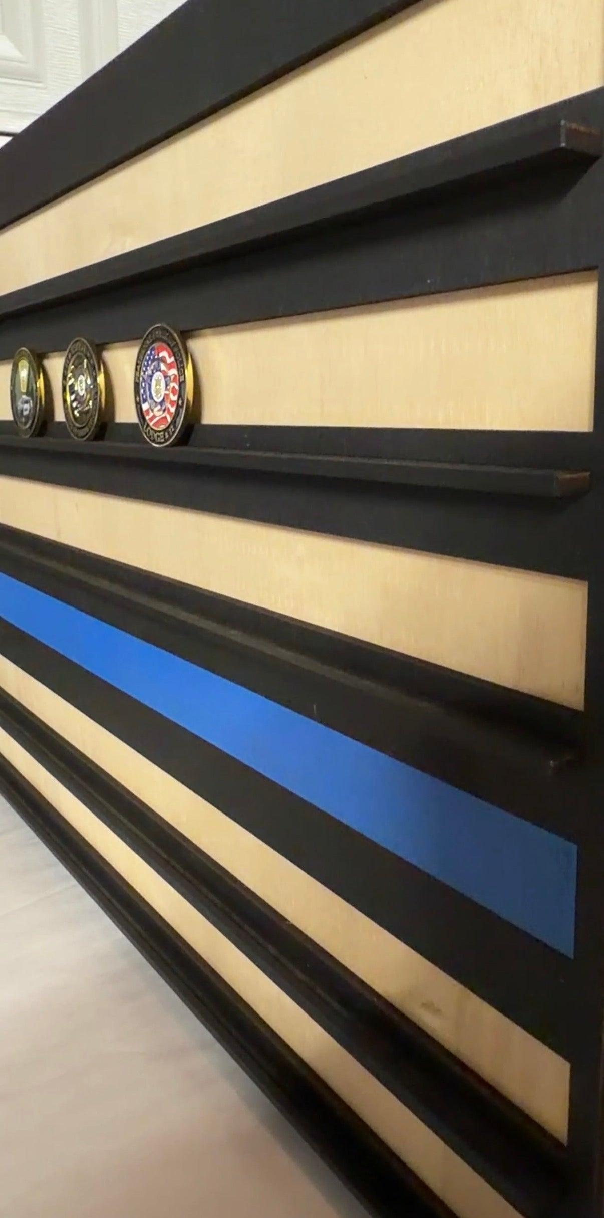 American Flag Challenge Coin Display | Wood Challenge Coin Holder