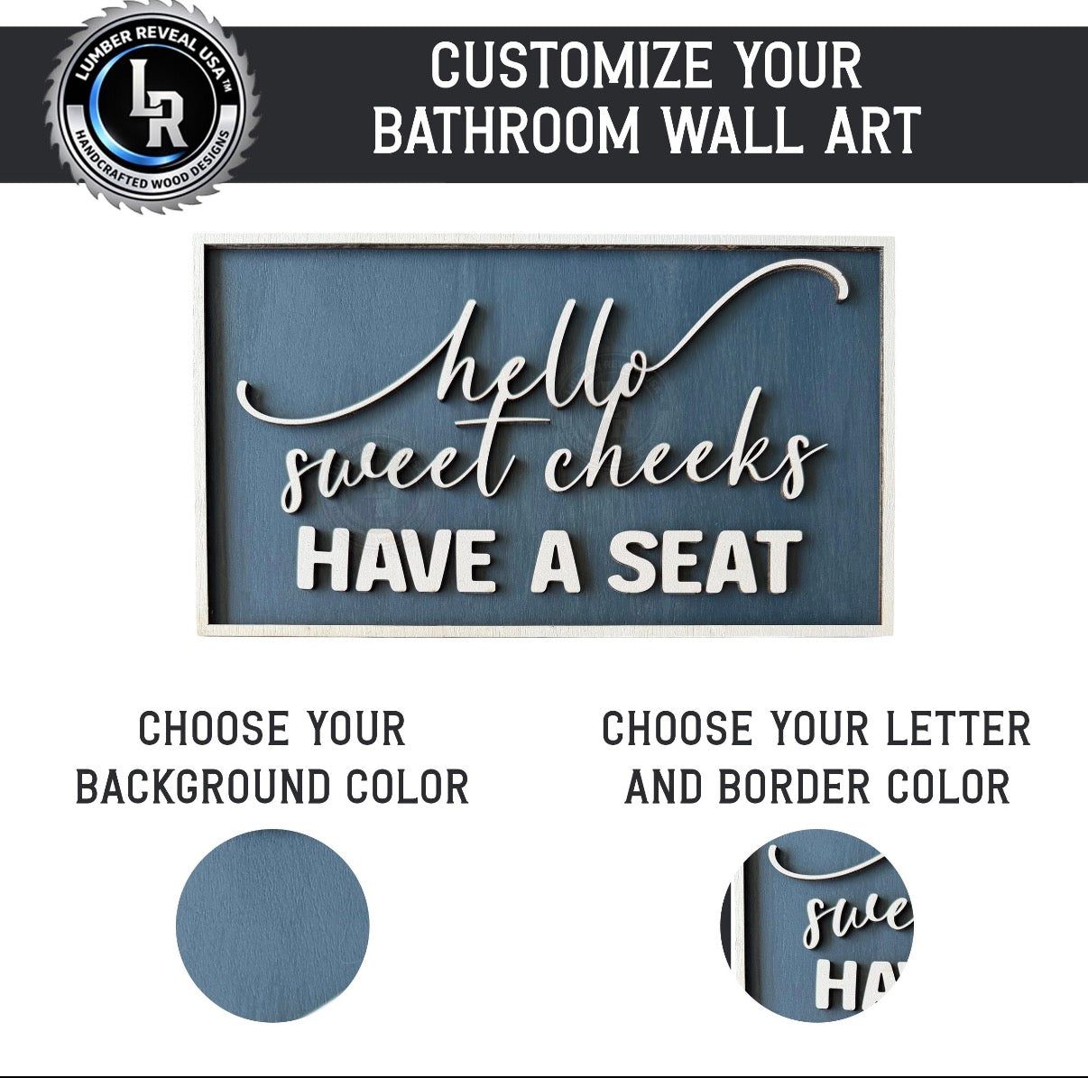 Wooden 'Your Throne Awaits' Customized Bathroom Art | 14 Colors