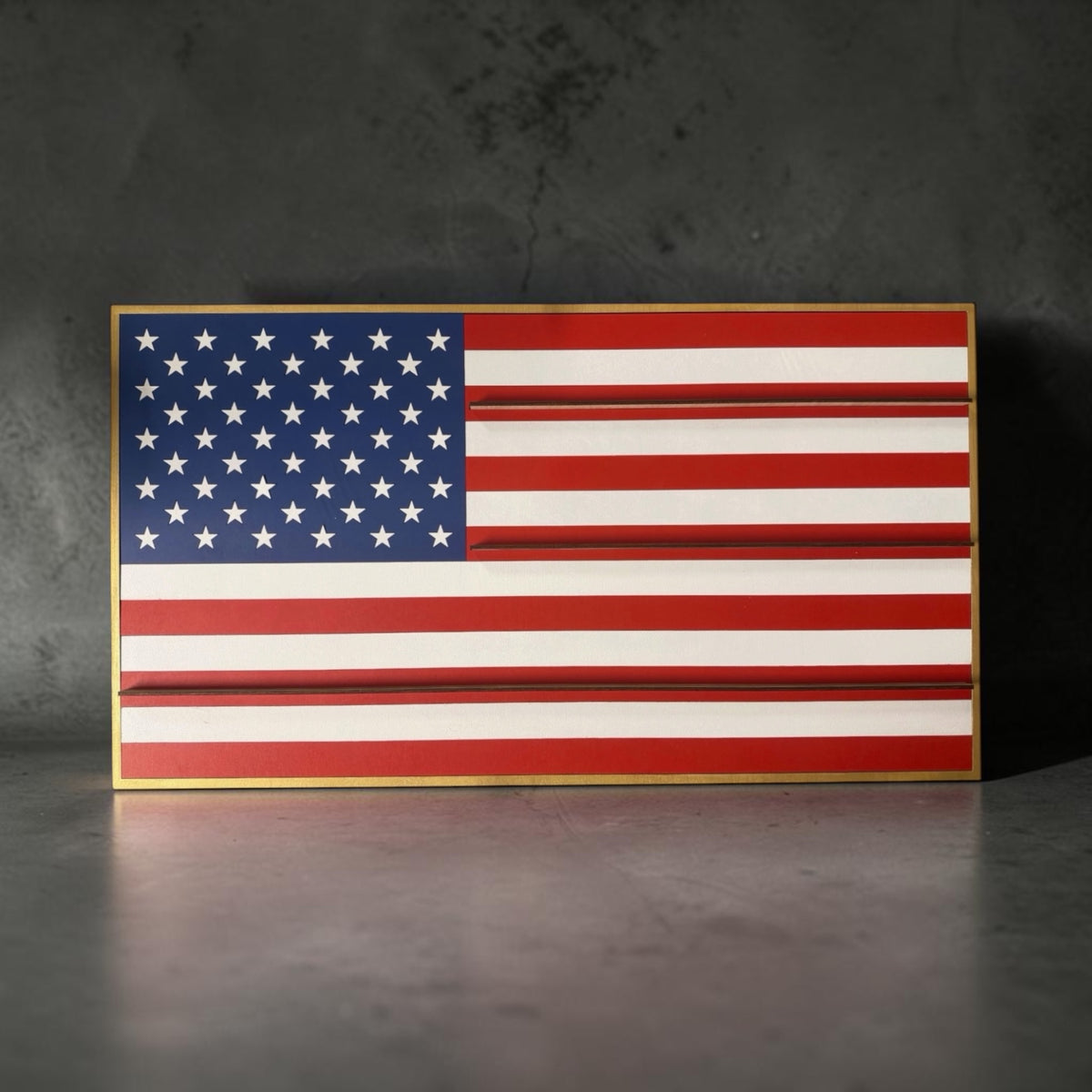 American Flag Challenge Coin Display | Personalized Wooden Challenge Coin Holder
