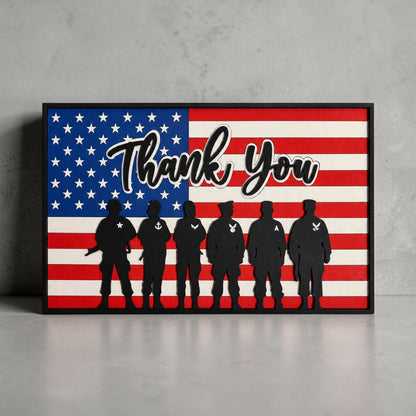Thank You for Your Service Military Plaque | Personalized Thank You For Soldiers & Veterans