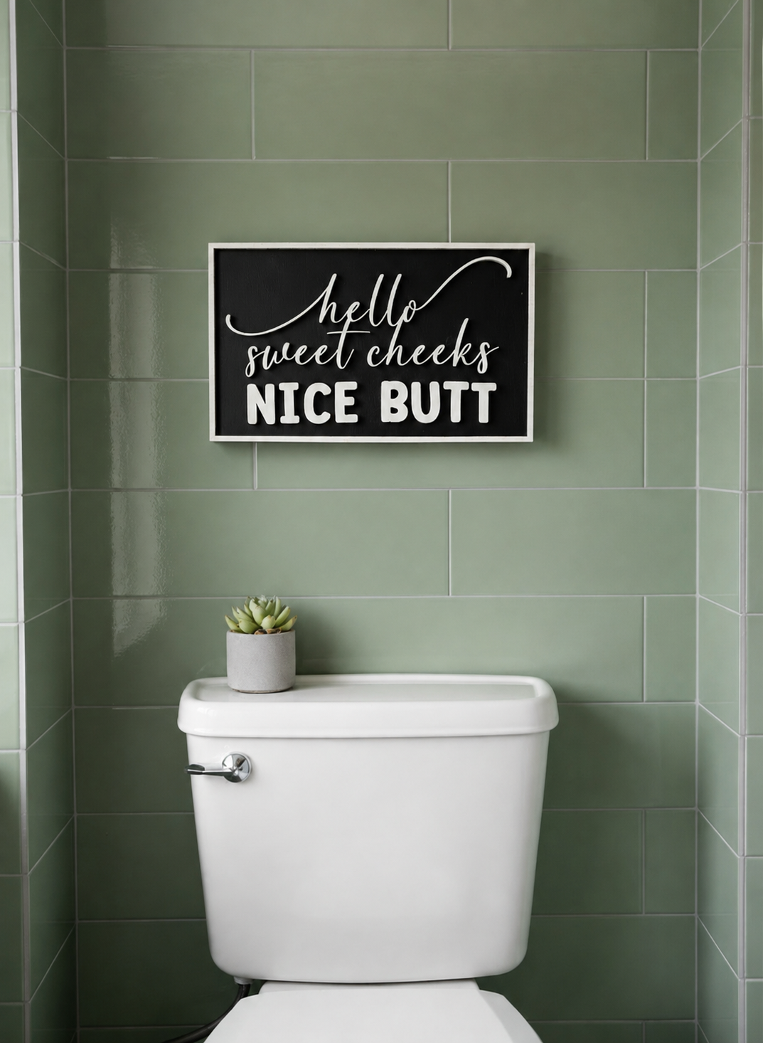 Wooden 'Nice Butt' Customized Bathroom Art | 14 Colors
