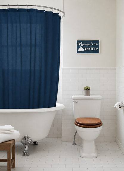 Wooden 'Normalize Poop Anxiety' Customized Art | Funny Bathroom Decor | 14 Colors