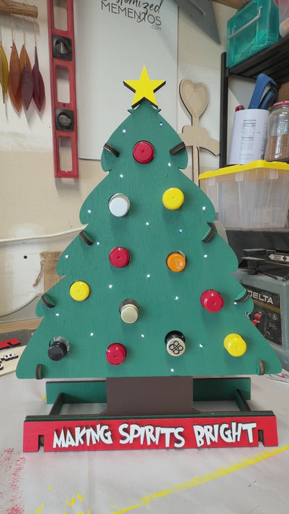 12 Days of Christmas Mini Liquor Bottle Holder | Holds 12 Shot Bottles