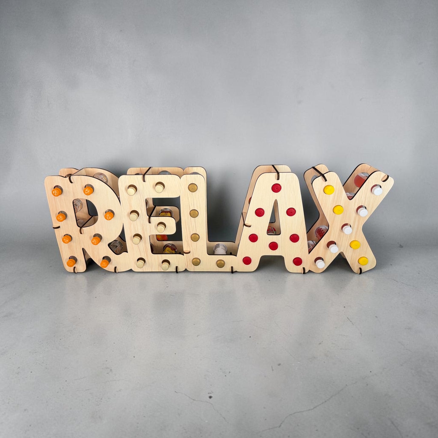 Custom Letters Mini Liquor Bottle Holder - Any Length
