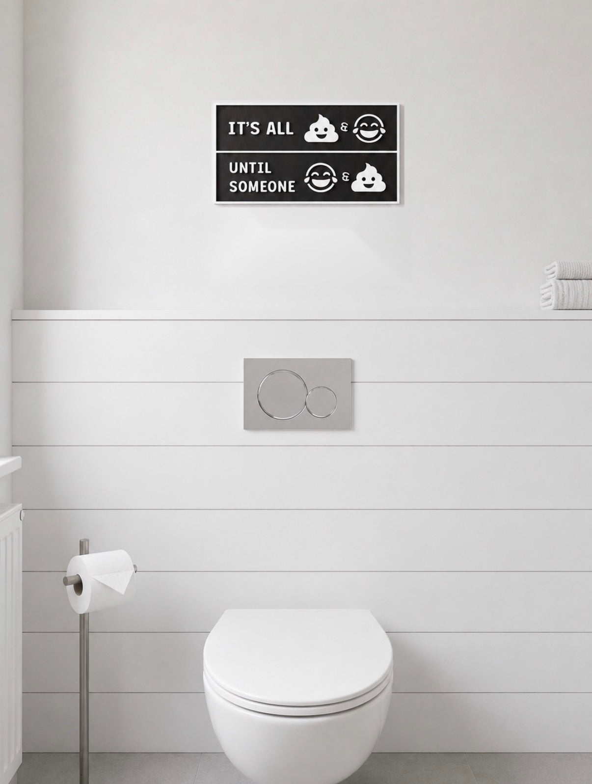 Wooden 'Shits & Giggles' Customized Art | Funny Bathroom Decor | 14 Colors