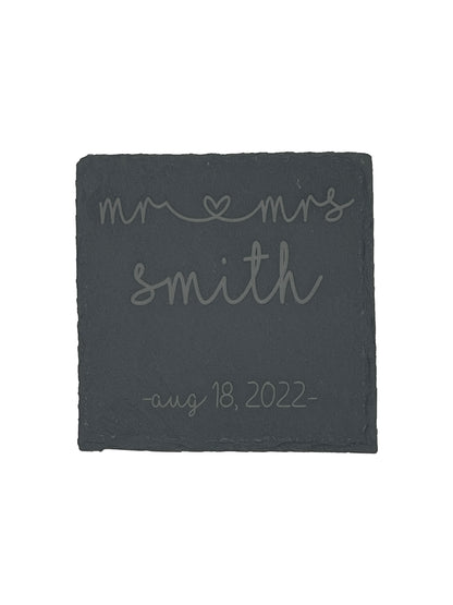 Custom Slate Coasters - Set of 4 Plus Holder