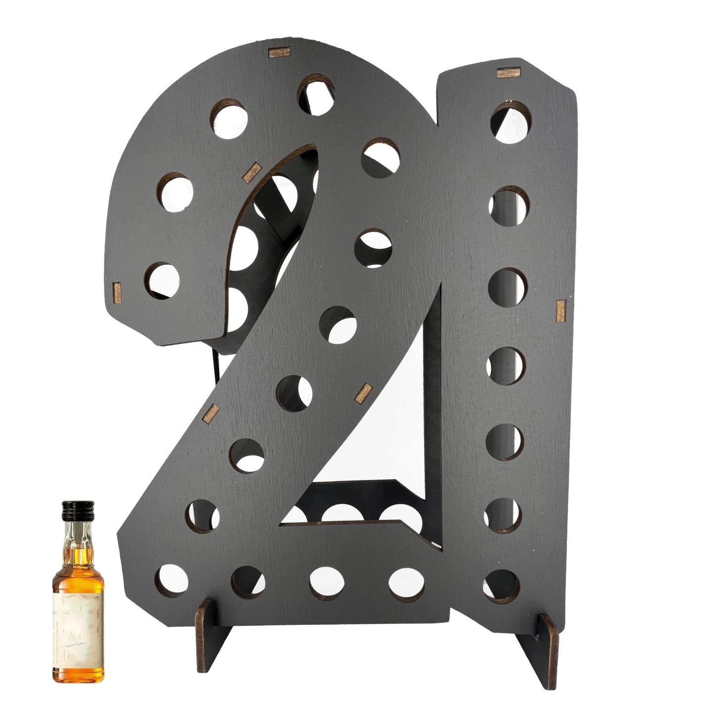 Custom Birthday Age or Year Mini Bottle Holders Party & Celebration Lumber Reveal USA 