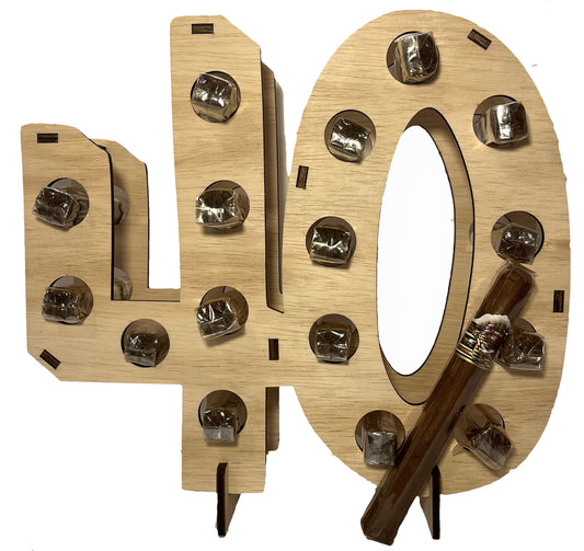 Custom Cigar Holder Display - Letters or Numbers Up To 4 Digits Party & Celebration Lumber Reveal USA 
