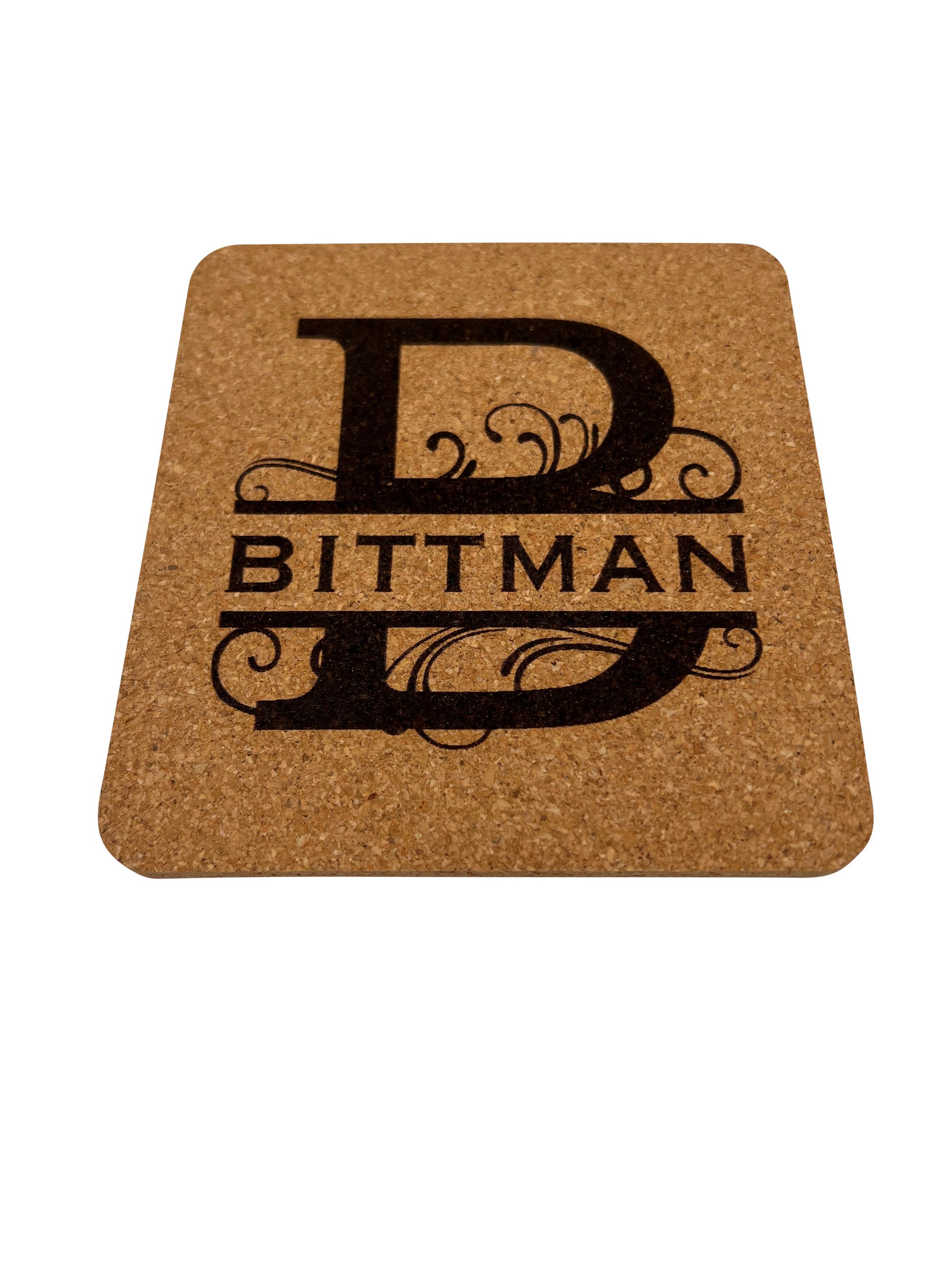 Custom Coaster - Made from Cork - Set of 4 Plus Holder Bar Accessories Lumber Reveal USA 