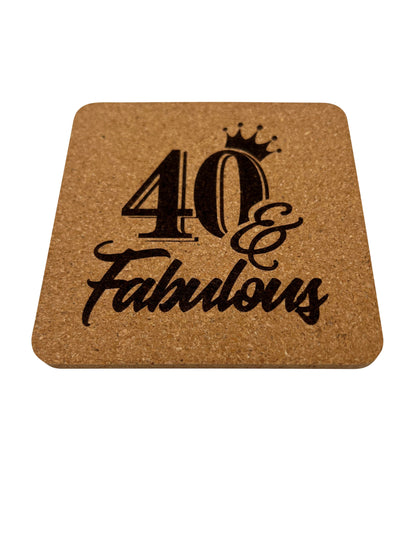 Custom Coaster - Made from Cork - Set of 4 Plus Holder Bar Accessories Lumber Reveal USA 