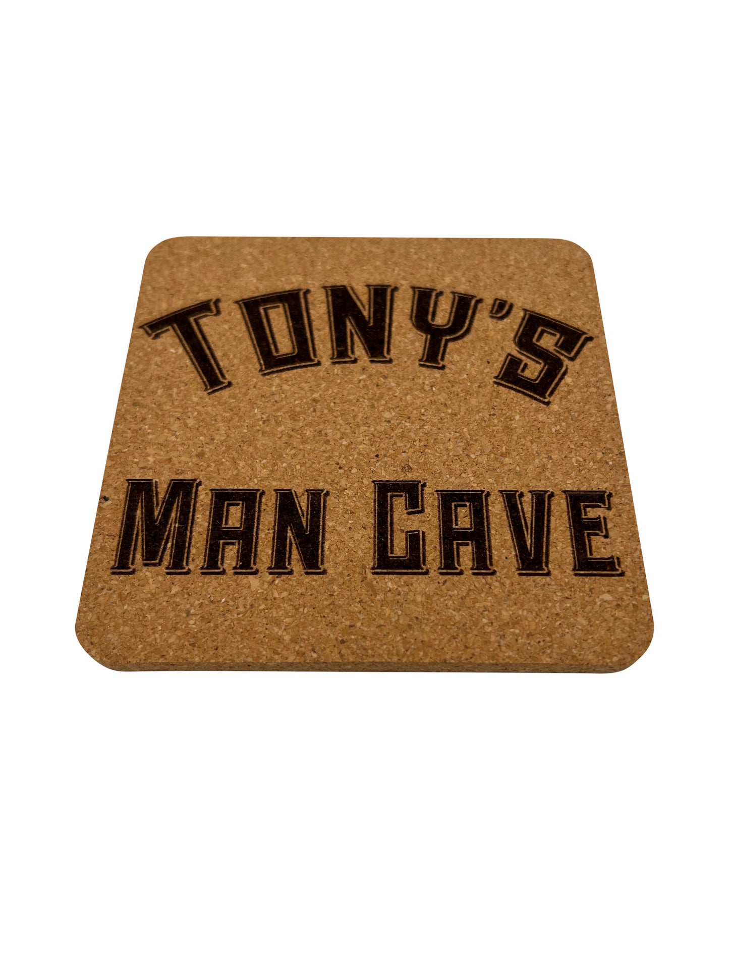 Custom Coaster - Made from Cork - Set of 4 Plus Holder Bar Accessories Lumber Reveal USA 