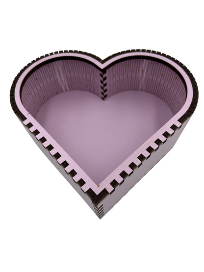 Custom Keepsake Heart Shaped Box Container Lumber Reveal USA 