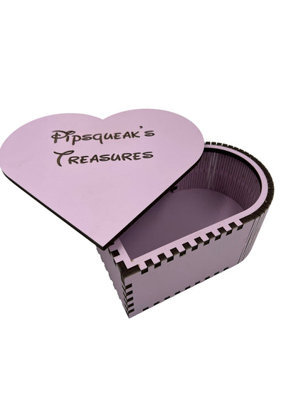 Custom Keepsake Heart Shaped Box Container Lumber Reveal USA 